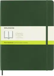 Moleskine Classic Notebook, Soft Cover, XL (7.5" x 9.5") Plain/Blank, Myrtle ...