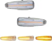 Turn Signal Lights for for Lancer for EVO X for Outlander for Sport for Mirage 2014+ Turn Signal Light Marker Lamp 2pcs Amber Dynamic LED Side Marker Turn Signal Lights(Clear Lens)