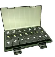 Weekly Pill Organizer 3times a Day, Portable Pill Box 7 Day Easy to Use, Daily Pill Case for Travel with Triple Protection, Pill Containers for Vitamins/Medication/Supplements (Green)