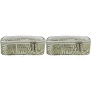 2x Wicked Sista Golden Tropics Women's Rectangle Brush Cosmetic Bag Makeup Case