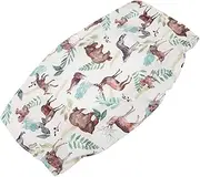 ULDIGI Elegant Crib Sheets Set Newborn Cradle Fitted Sheet Cozy Cotton Polyester Machine Washable Animal Print