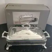 Oneida Covered Bake And Serve With two Ovenware Glass Liner 2 Qt FS