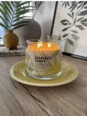 PARTYLITE FruitySummer Starfruit Sands Orange, Musk, Yellow 3-Wick Jar Candle