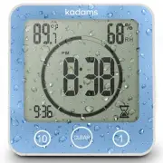 KADAMS Digital Bathroom Shower Kitchen Wall Clock Timer with Alarm, Waterproo...