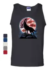 American Howling Wolf Tank Top Wildlife Animal Wolves Wilderness Sleeveless