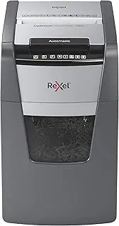 [Rexel] Optimum Auto Feed+ 150 Sheet Automatic Cross Cut Paper Shredder, P-4 Security, Small Office Use, 44 Litre Removable Bin, 2020150XAU, Black