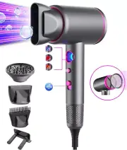 Professional Ionic Hair Dryer, 1875W 110,000 RPM High-Speed Hair Dryer, Fast Dr