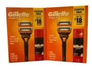2 x Gillette Fusion 5 Razor plus 2 Cartridges & Shave Foam