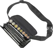 [BSTKEY] Euro Coin Holder Coin Dispenser, Fanny Pack with Banknote Waiters Purse Coin Sorter Coin Organizer, Black Coin Storage Bag with Belt for Waitress Server Collector Cashier Change