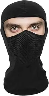 Black Motorcycle Mask: Windproof Ski Face Mask Snow Gear for Winter Sports Men's Women's Cycling Hat