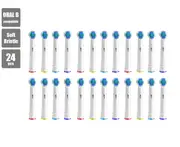 24pcs Oral B Electric Toothbrush Heads (Sydney Stock) Compatible Replacement Brush Head Soft Bristle