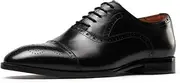 [Generic] Formal Loafer Shoes for Men Pointed Toe Lace Up Solid Colour Block Carving Genuine Leather for Work Low Top for Meeting Genuine Leather Dress Shoes for Men