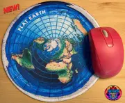 New Art Blue Flat Earth Map Mousepad PC Table Mat Mouse Pad Azimuthal Equidistan