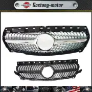For Mercedes Benz 2013-2016 R117 Front Grille Honeycomb Mesh Grill ABS Plastic