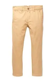 Isaac Mizrahi Boy's Slim Fit Flat Front Adjustable Waist Cotton Pant - CLEARANCE