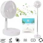 Foldaway Stand Fan Rechargeable Portable Table Fan Ultra Lightweight Floor Fan