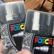 2 Posca PC-5M Metallic, Black, White Marker Set (4-pc) Graffiti Art Supplies