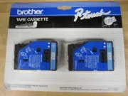 Brother TC-12 2-pack 1/2in Blue On Clear PT-6/8/10/GOLD/170K/150/20/25/12/15