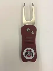 Ohio State Buckeyes Switchblade Divot Tool with Ball Marker, Red/White