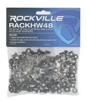 Rockville RACKHW48 - 48 Pack of Rack Screws and Cage Nuts and Washers