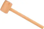 Wooden Mallet, 11.6in Carpenter Mallet Beech Hammer, Wooden Rattling Hammers for Wood Working Tools DIY Leathercraft
