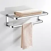Towel Racks Bathroom Towel Rack Wall Mounted Towel HolderElectroplating Bright Chrome Plated Copper Material Simple Bathroom Towel Rack Decoration LWX