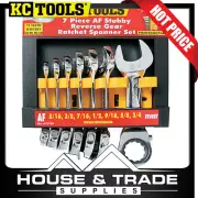 KC Tools Ratchet Spanner Set 7 Piece SAE/AF Gear Ratcheting A13760