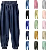 [Generic] Toddler Pocket Pants and Boys' Pants CuHK Children's Cotton Air Conditioning Pants Children's Pants 14 Colors Girl Baby Pants Striped Pants for Girls