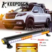 54 LED Rooftop Warning Advisor Strobe Lights Bar White Amber for Honda Ridgeline