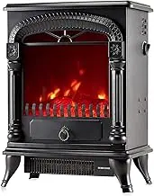 Electric Fireplace,Stove Heater with Log Wood Burner Effect - 2000W with Fire Flame Effect, Arch Design,Freestanding Portable, Wood Burning LED Light,Practical