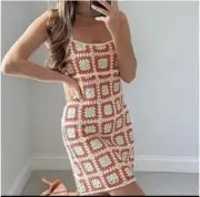 willow & wind crochet tank dress women's size M NWT