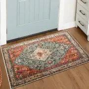 Boho Tribal 2x3 Washable Small Rugs for Entryway Doormat Indoor Entrance, Thr...