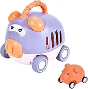 Push Car Toy,Cartoon Animal Inertia Push Car - Cute Animal Pressing Sliding Friction Vehicle, Travel Activities Busy Cube Toys for Christmas Birthdays Parties