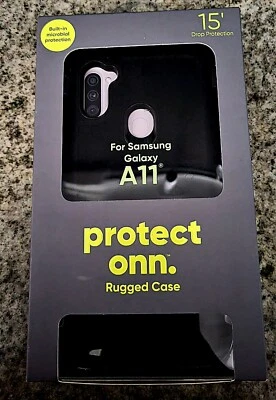 onn Rugged Phone Case with Built in Microbial Protection for Samsung Galaxy A11