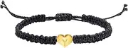 [Generic] Rose Jewelry Set for Women Personalized 26 Initial Bracelet 18K Gold Plated Letter Woven Bracelet Dainty Heart Charm Bracelet Woven Bracelet For Men Women Girls Rings Size 11 Women Set