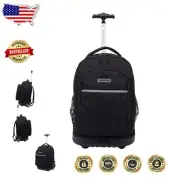 Effortless Travel 18" Rolling Backpack - Molded Bottom and Easy Maneuvering