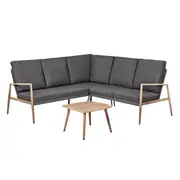 Cooper & Co. Cayo 3-piece Outdoor Corner Set Charcoal & Natural