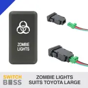 ZOMBIE LIGHTS - BLUE LED Push Switch Suit LARGE Toyota Landcruiser Prado Hilux