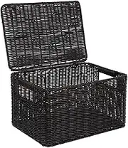 Amosfun Sturdy Material Storage Basket Lid Large Capacity Closet Storage for Home Organization and Decor