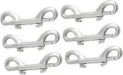FELTECHELECTR 6pcs Strong Double-Ended Snap Hooks Pet Leash Buckle Hooks Trigger Snap Metal Dog Leash Clips