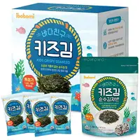 在飛比找樂天市場購物網優惠-韓國 ibobomi 無調味海苔片 10包入 無加鹽 海苔 
