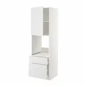 METOD / MAXIMERA hi cab f ov w dr/2 frnt/1 m/1 h drw, white/Stensund white, 60x60x200 cm