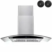 Akdy Wall Mount Range Hood Charcoal Filter+Lighted+Removable Grease+Touchpad