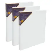 Centurion DLX Acrylic Linen Stretched Canvases - 1.5" Deep - [3 Pack - 18x18"]