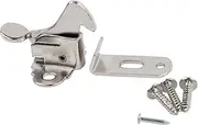 Nickel Plated Spring Action Elbow Door Catch & Latch | Hardware for Doors, Spring Loaded Catch for Antique, Vintage or Modern Furniture | BP-93N