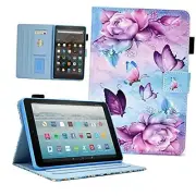 Case for Amazon Fire HD 8 Tablet (8th / 7th / 6th 20-Butterfly Flower