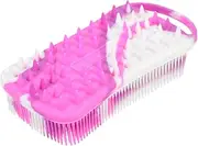 HAMPPLIES Silicone Body Scrubber Brush Dual Sided Exfoliating Bath Accessory for Shower Use Ergonomic Design for Scalp Body Massage Promotes Circulation Durable Easy to Clean Floral Mix