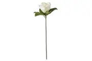 Rogue Magnolia Stem Artificial Flaux Flower Indoor Outdoor Fake Home Table Decor White 33x28x74cm