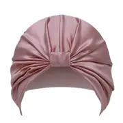 Women Night Sleep Cap Long Hair Care Comfortable Mulberry Silk Satin Elastic Band Bonnet Hat For Lady Adjust Hair