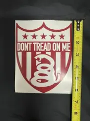 Don’t Tread On Me Vinyl Sticker Waterproof Red New